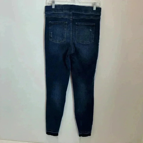 Spanx shape and lift distressed skinny jeans in medium wash blue - Picture 6 of 15